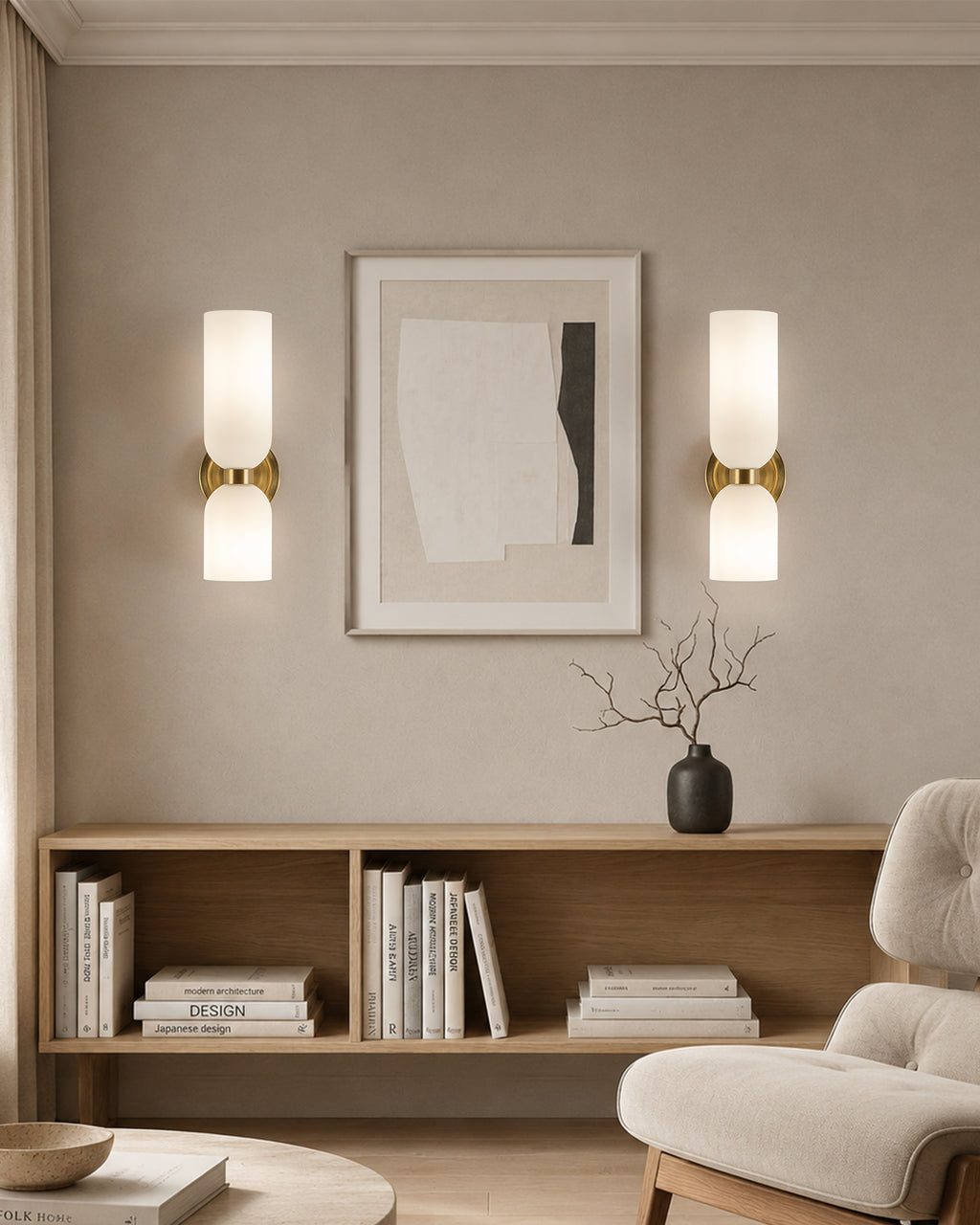 TIFEROR Vanity Wall Sconces, Modern Hardwired Dimmable LED Wall Lights