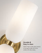TIFEROR Vanity Wall Sconces, Modern Hardwired Dimmable LED Wall Lights